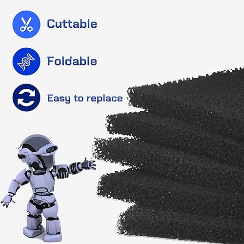 Miniatura 3 de Antidious Paquete de 5 filtros de carbón activado para extractor de humos, filtro portátil de absorción de humo, equipo de extracción de ventilador