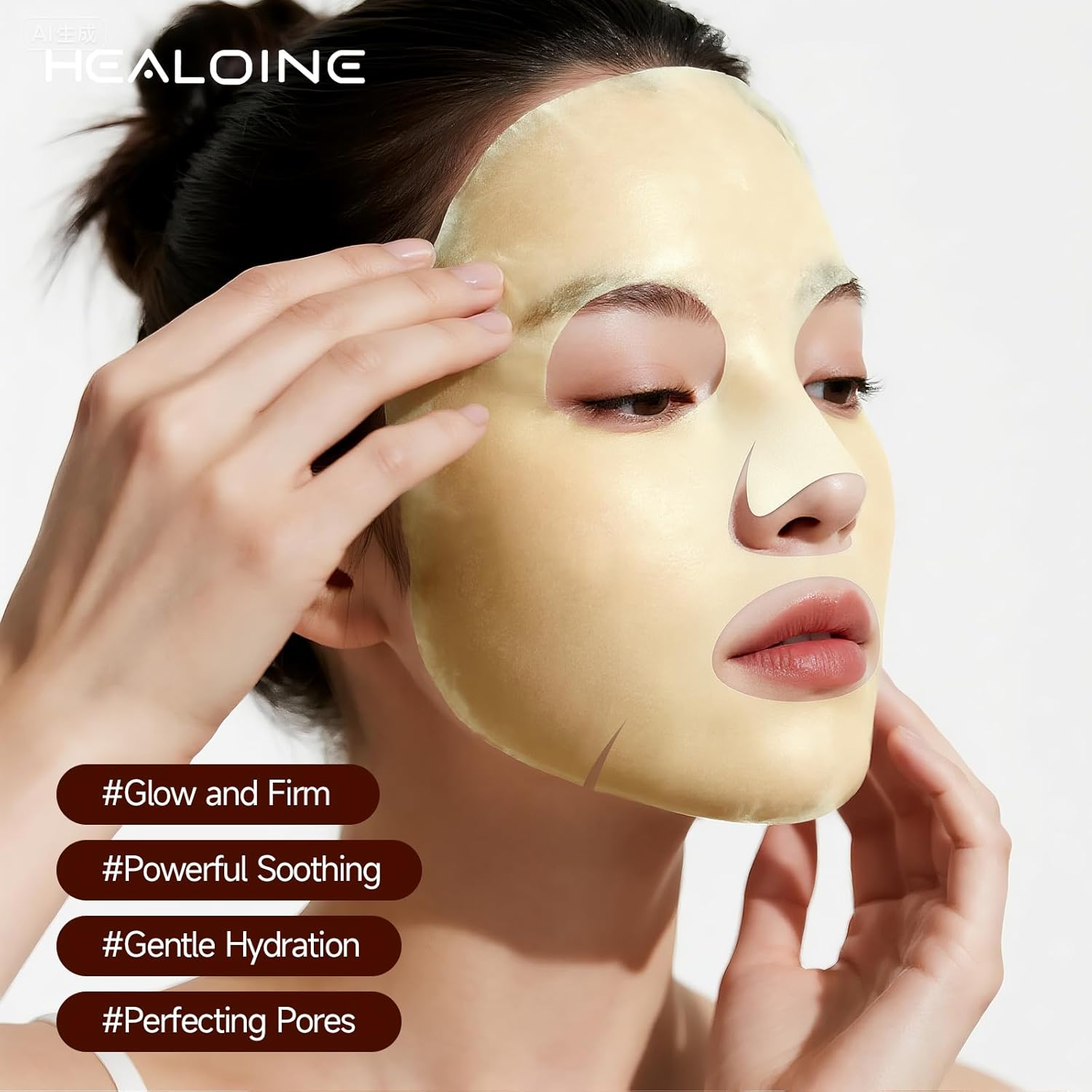 10 Packs Premium Bio-Collagen Real Deep Face Mask, Even Skin Tone, Pore Minimizing, Elasticity Firming Moisturizing Facial Mask Korean Skin Care 30g*10ea - Image 4