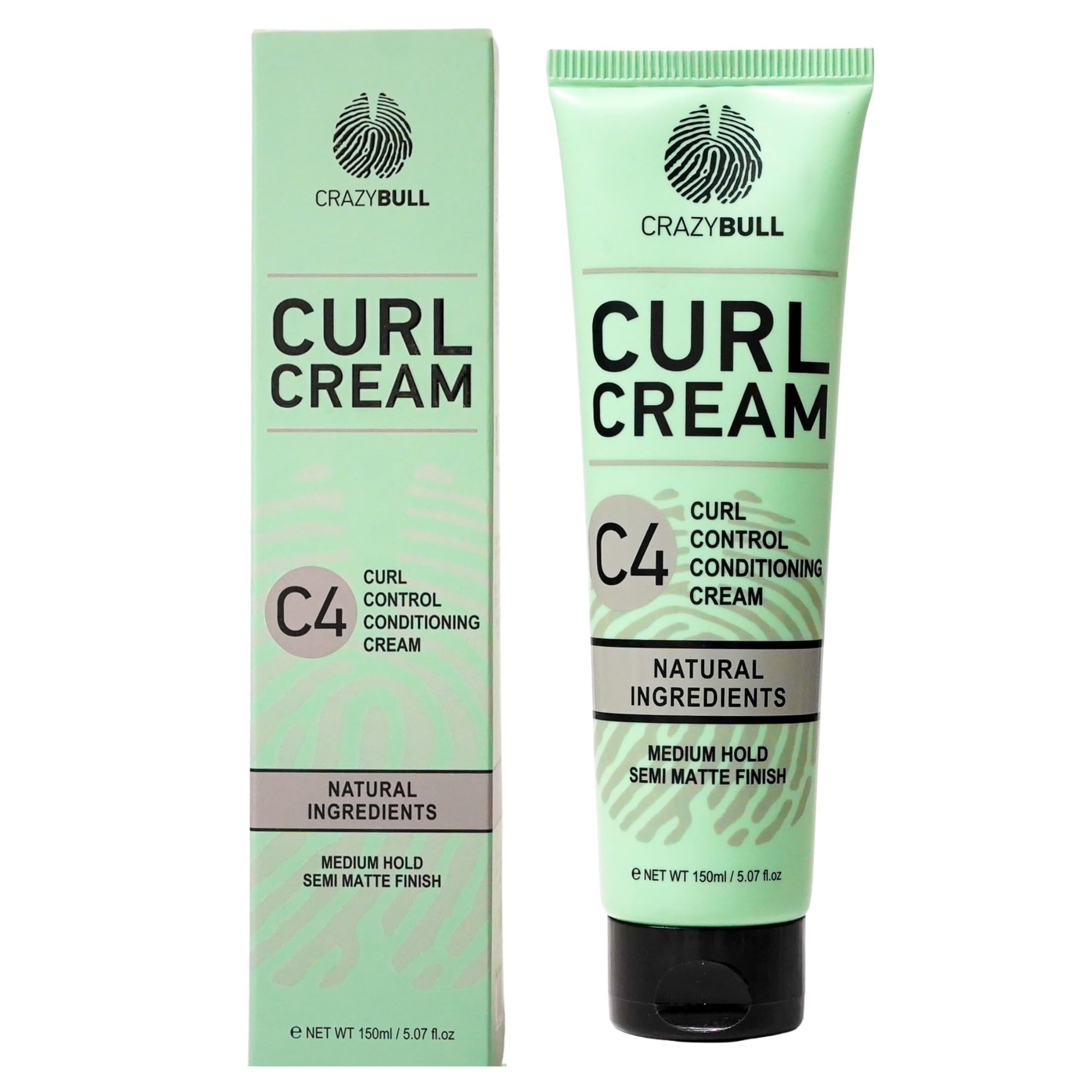 Crazy Bull C4 Curl Conditioning Cream Medium Hold & Semi-Matte Finish