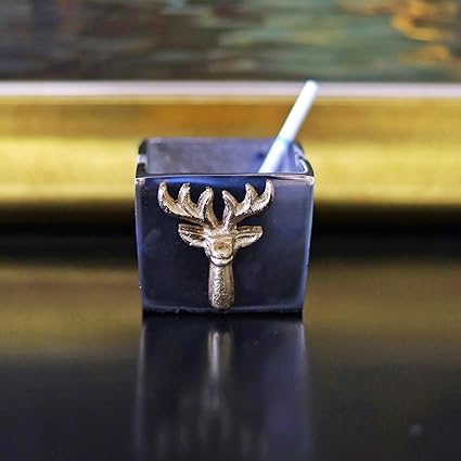 CasaGold Stag Head Design Cigarette Ashtray Smoking for Home, Bar, Office | Table Top Decor Smoking Acessories | Beautiful and functional piece for the home bar