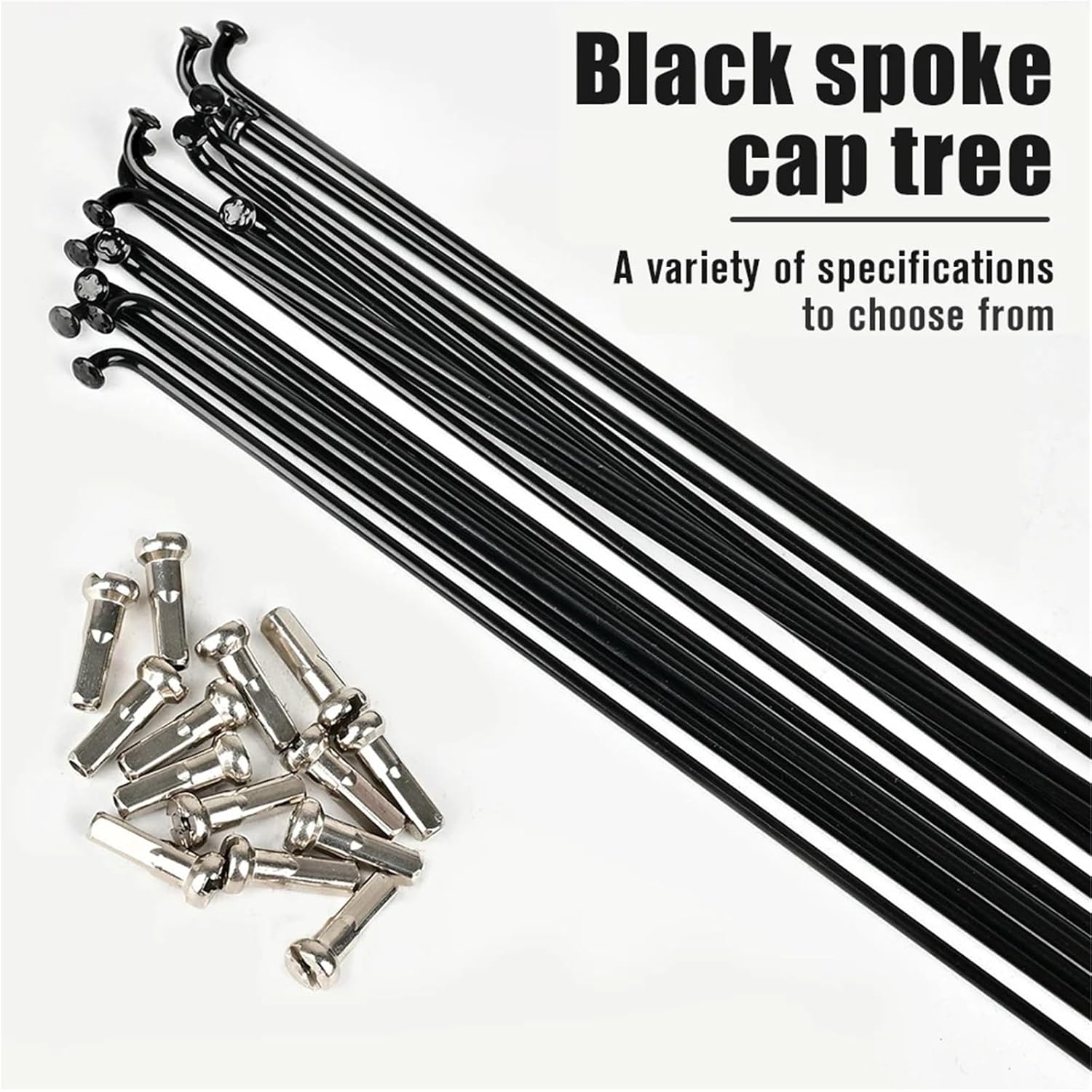 Bike Spokes 12pcs Bicycle Spokes Wire Mountain Stainless Steel Black 257-293MM