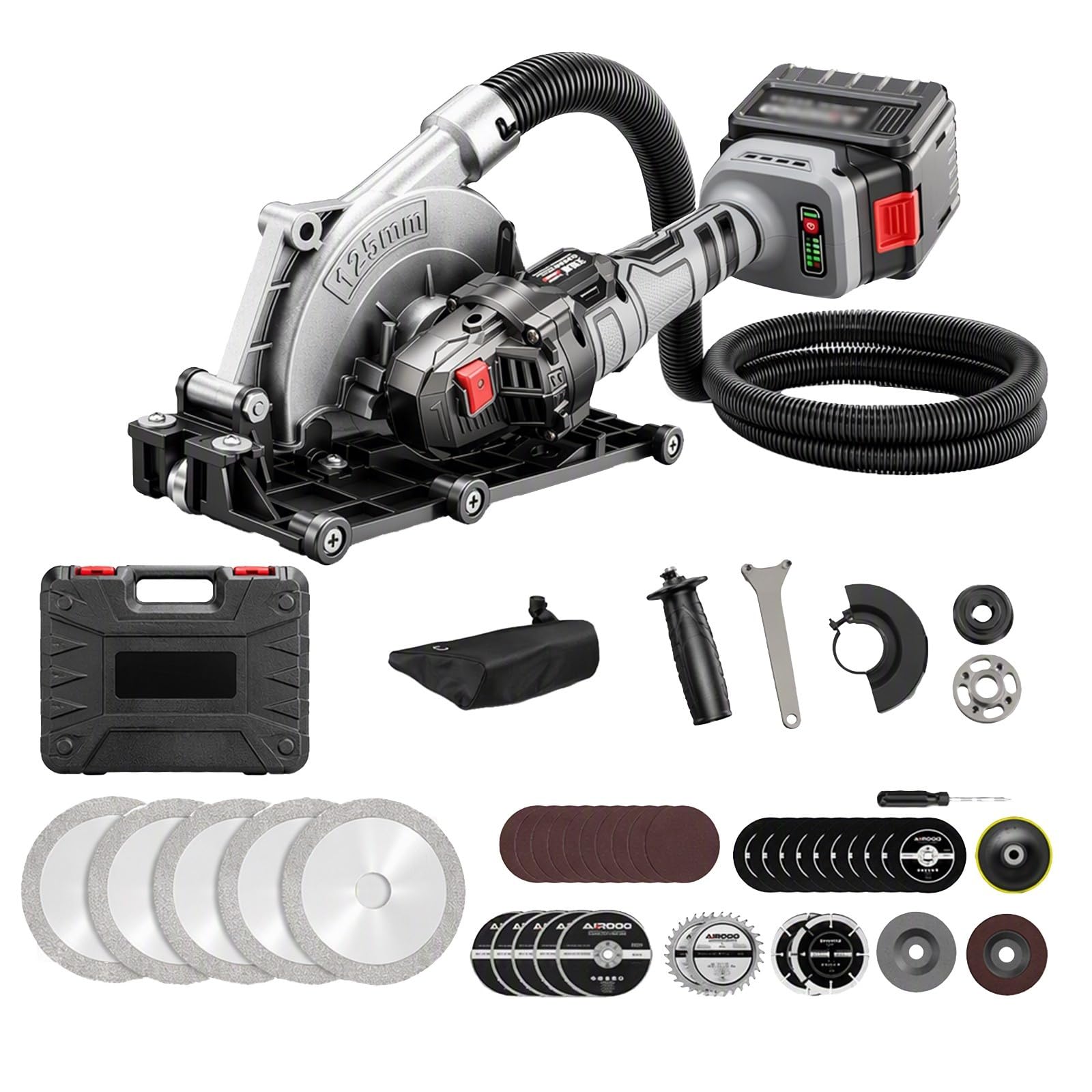 Zestaw z elektryczną piłą do fug, głębokość cięcia 0-40mm, akumulator 6,0Ah
