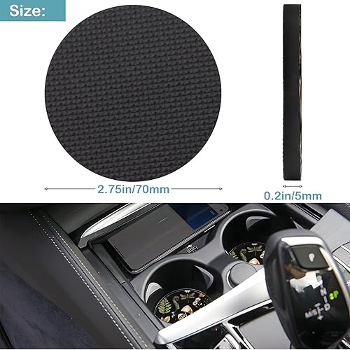 Miniatura 2 de Portavasos para automóvil, paquete de 2 Posavasos universales antideslizantes de 2.75 pulgadas, posavasos de goma para automóvil, accesorios de