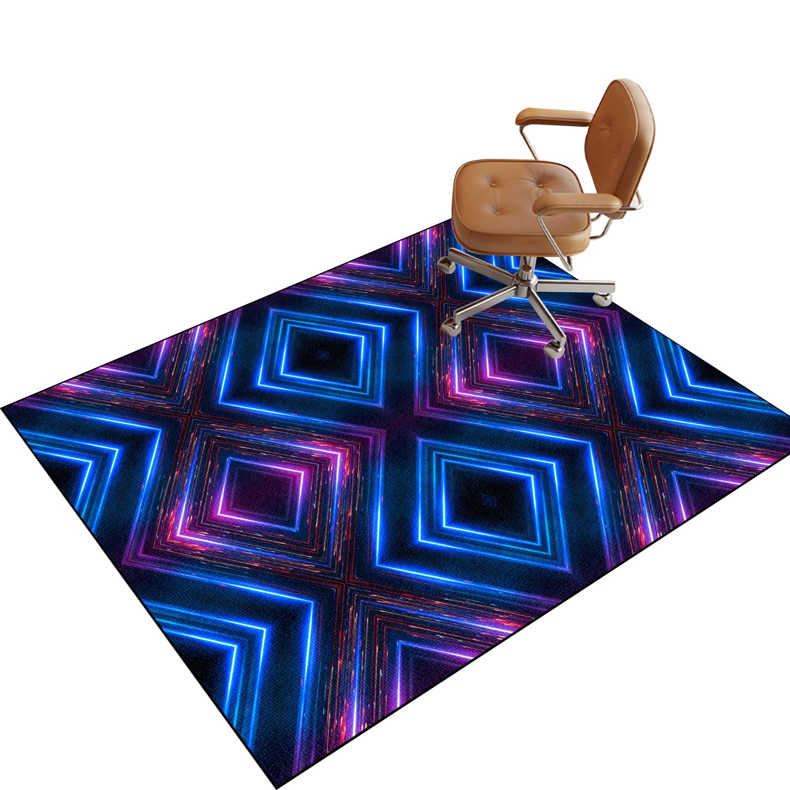 Heavy Duty Office Chair Mats for Hardwood Floor, Large Anti-Slip Desk Chair Mat for Carpet Floors, Gaming Computer Chair Rug for Home, Floor Protector Mat, Rolling Chair Glides Easily 130 x 150 cm