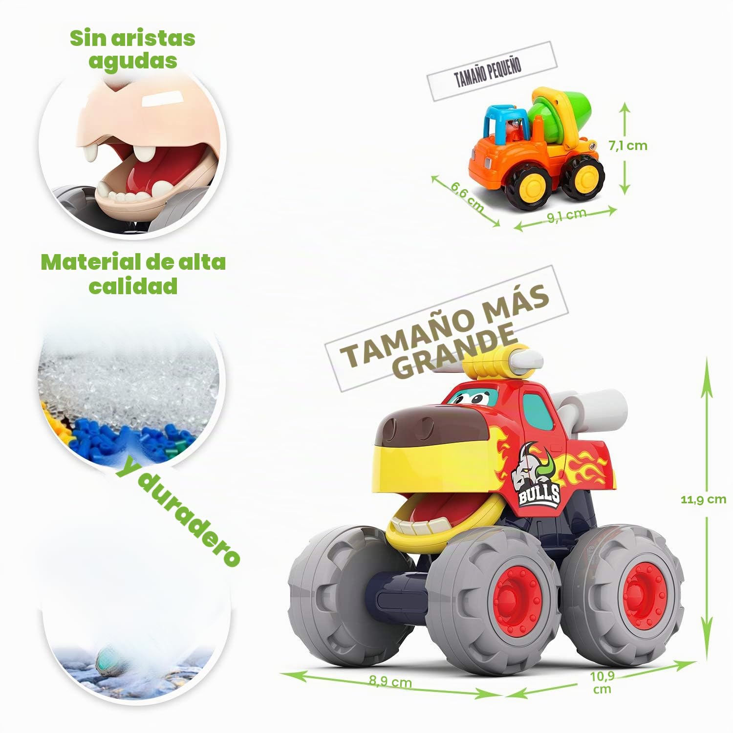 MOONTOY Juguetes de Coche para niños de 1 año, alimentados por fricción y Tirar hacia atrás, Juguetes para bebé de 12 Meses Plus, Juguetes para niños, Regalos para 1 2 3 años Chicos niñas