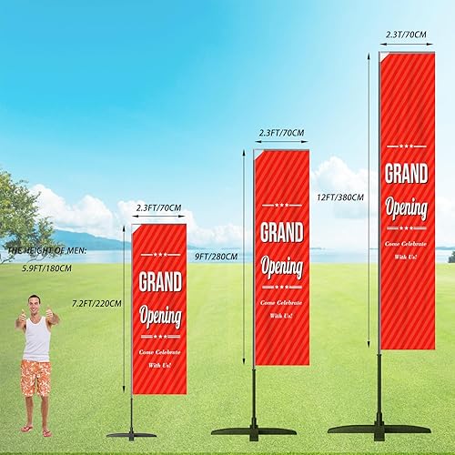 Miniatura 9 de Banderas de plumas personalizadas para publicidad comercial exterior (solo bandera), letrero abierto de plumas personalizado bandera Swooper bandera