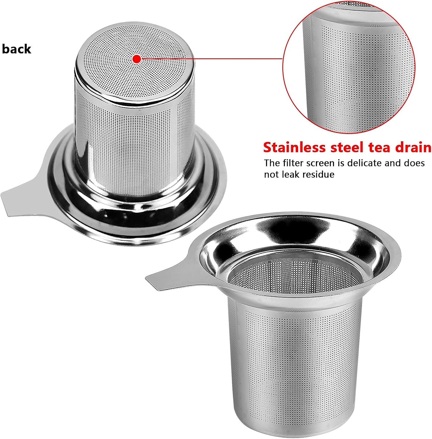 Tea Strainer for Kitchen Utensils Stainless Steel Tea Stainer & Food Grade Coffee Filter Fine Tea Mesh Strainer for Teapots Cups - 1