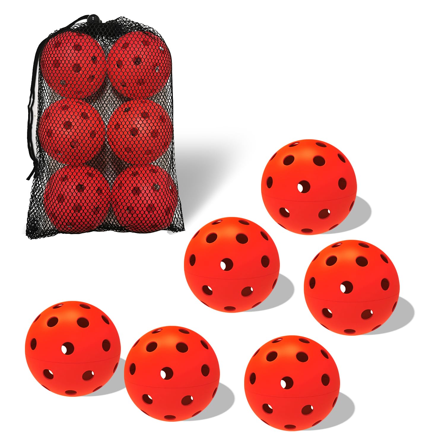 Spunspon 6 Pack Sports Outdoor Pickleballs - 40 Pickleball Balls - USA Pickleball Balls (USAPA) Approved - Official US Open Ball