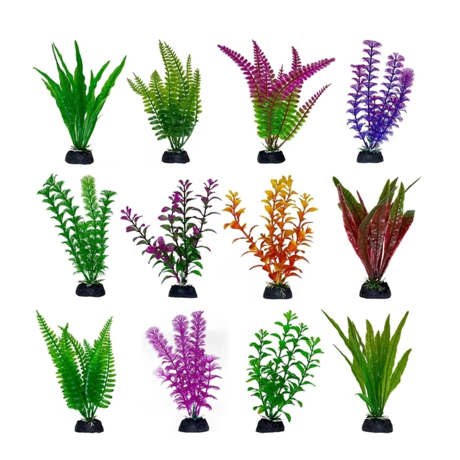 JTKSSCS Aquarium Plants 12pcs Artificial Water Grass For FishTank Aquarium Decorations Plant Aquatic