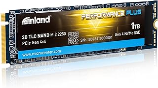 INLAND 1TB Performance Plus NVMe Internal Gaming SSD Solid State Drive Optimized for PS5 - Gen4 PCIe, M.2 2280, DRAM Cache, TLC 3D NAND Flash, Up to 7000MB/s