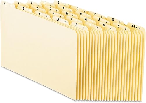Pendaflex EN325 A-Z Top Tab Reciclado Guías de Archivos, 18 pt. Manila, 15 Pestaña, Tamaño Legal, 25set