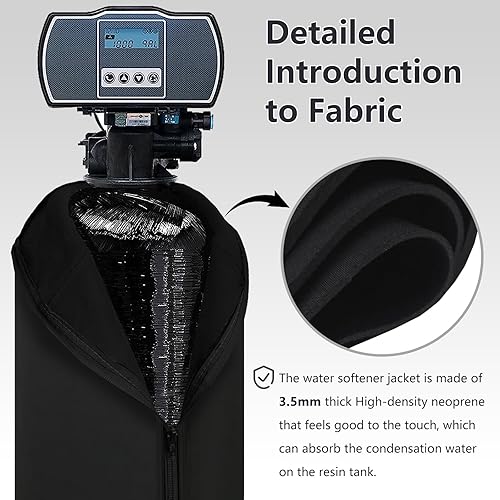 Miniatura 9 de Chaqueta de tanque de suavizante de agua resistente, cubierta de tanque de suavizante de agua aislada al aire libre para evitar la sudoración (12 x