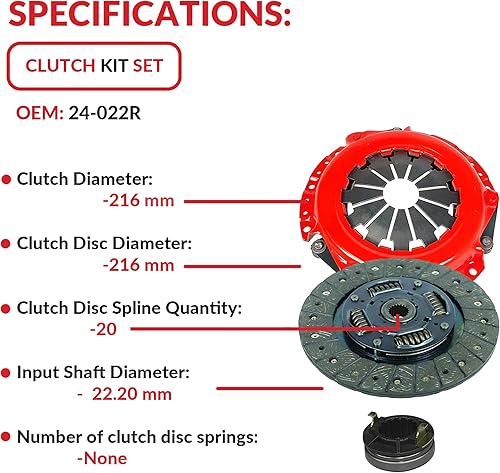 Miniatura 4 de Kit de embrague compatible con Soul Accent Veloster Base Lx Gl Gls Se Sport Re Lx L Hatchback 4 puertas 2010-2015 1.6L l4 GAS DOHC aspirado