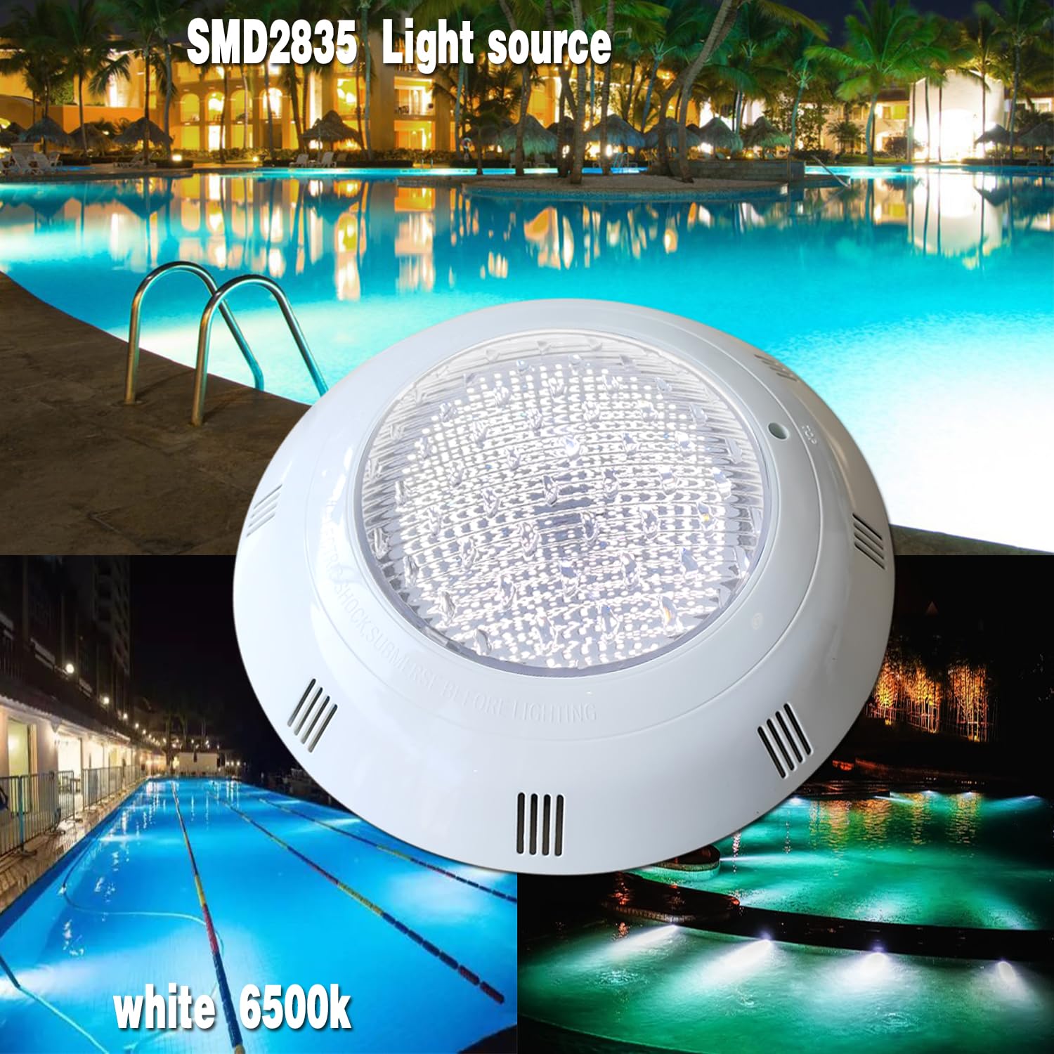 B·LED BARCELONA LED - Foco LED para piscina de superficie 12V AC - 24W - Sumergible - IP68