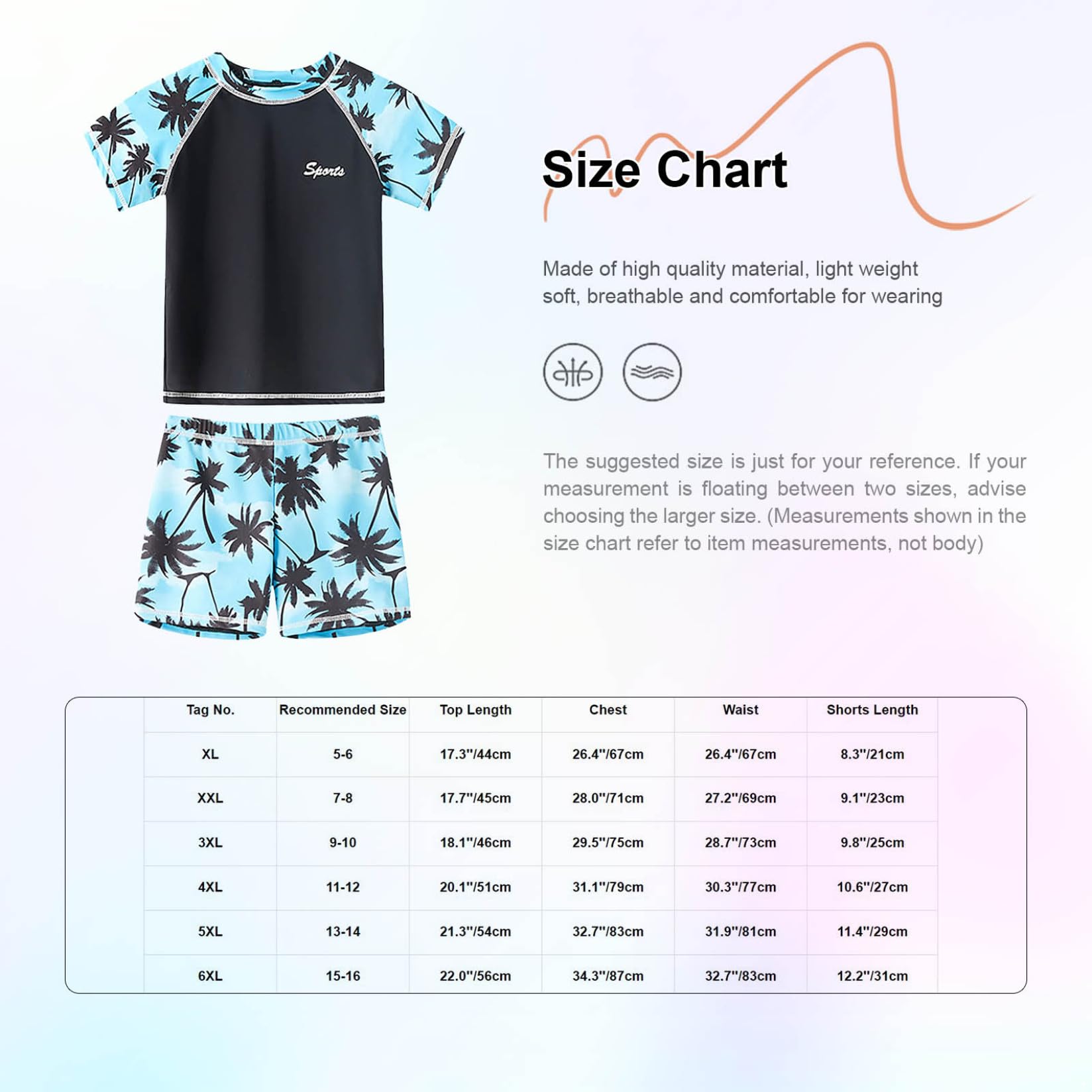 Runhomal - Traje de baño para niños, 2 piezas, secado rápido, camiseta anti UV, top y pantalones cortos de baño, playa, natación, surf, Swimwear