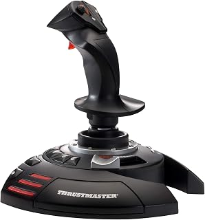 Thrustmaster T-Flight Stick X Joystick - Plug & Play PC Flight Simulator Controller with Rudder, Throttle & Programmable Buttons