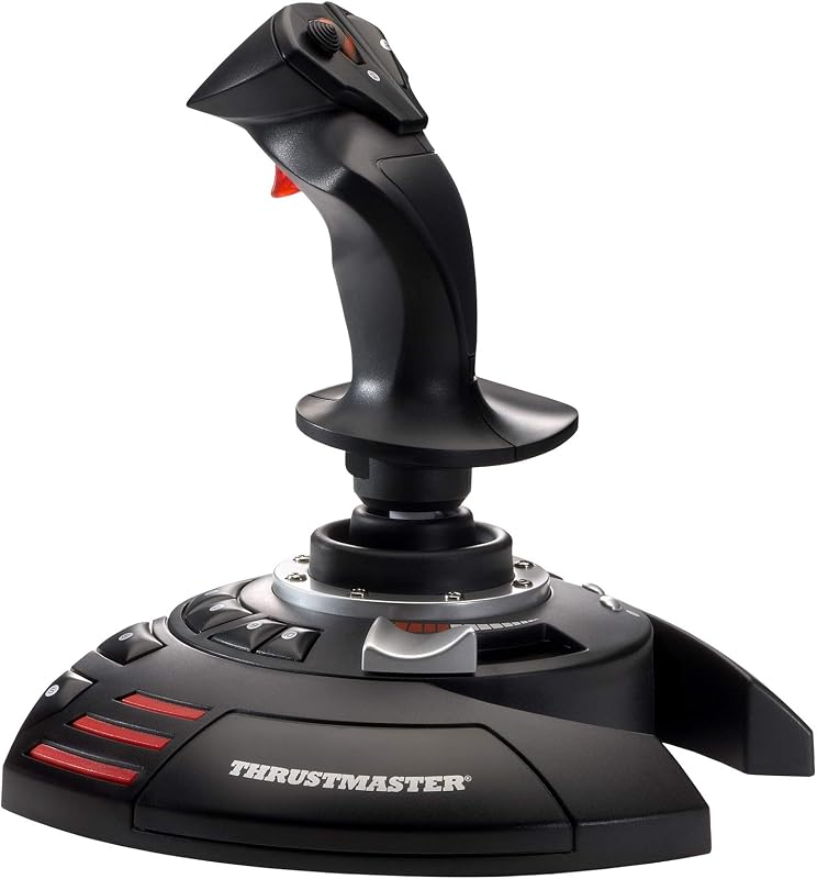 Thrustmaster T-Flight Stick X USB Ergonomic Flight Sim Joystick - PC | Plug and play, adjustable resistance, twist rudder, detachable throttle, 12 programmable buttons, weighted base, presets