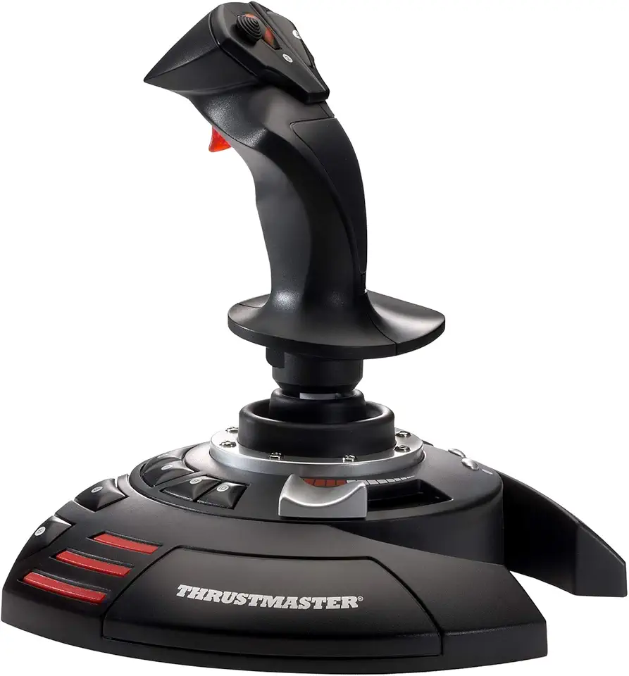 Thrustmaster T.Flight Stick X - Joystick ergonômico para simulador de voo com resistência ajustável e amplo apoio para as mãos para PC