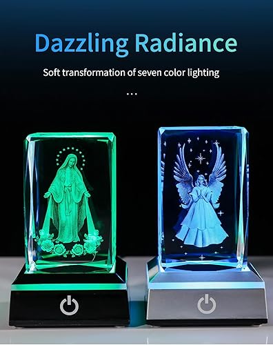 Miniatura 4 de Foto de cristal 3D, regalo personalizado para ella, él, mamá, papá, padre, regalo para parejas foto personalizada en cristal, única para cumpleaños,