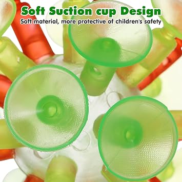 TOYMYTOY 4PCS Kids Multicolored Suction Cup Ball Flash Luminescence Plaything Party Toy for Children