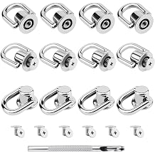 12 PCS D Rings for Purse Hardware with Hole Punch Tool - 360 Rotatable Purse Strap Hardware for Bag Making, DIY Leather Craft, Belt Accessories Silver