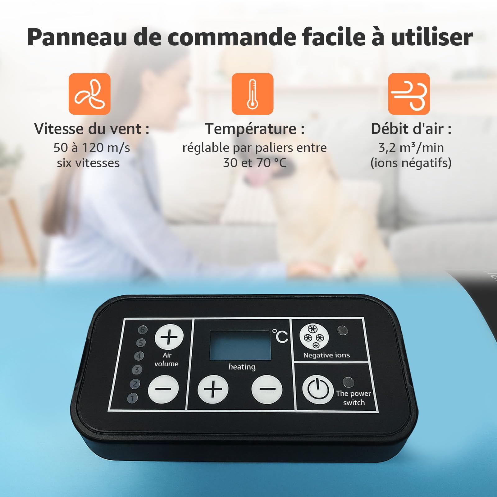 XKISS 2800W Tondeuse pour chiens avec aspirateur de poils d'animaux,6 en 1 Kit professionnel de toilettage pour animaux ，tondeuse pour poils de chien et aspirateur pour poils d'animaux