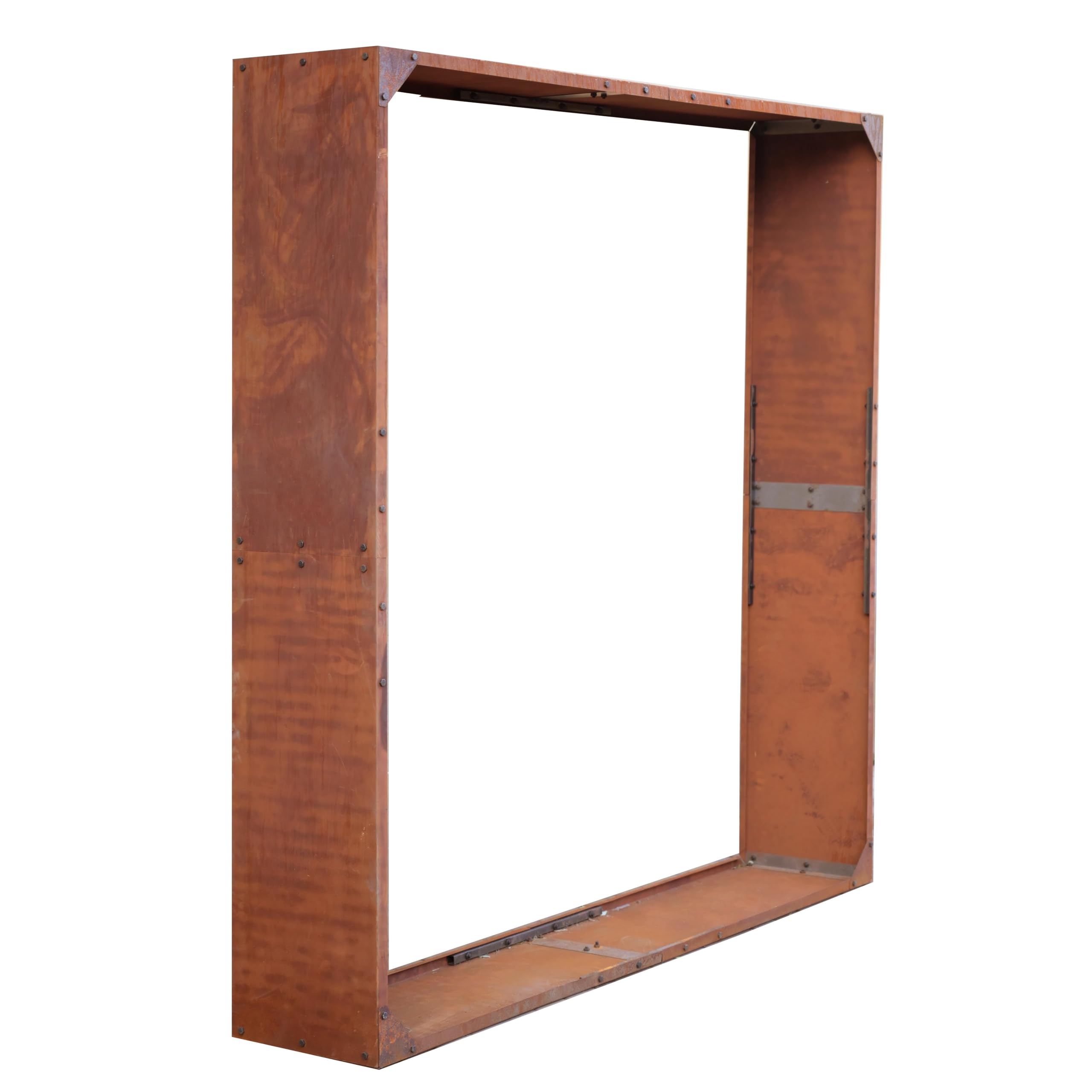 ESTEXO Brennholzlager Holzunterstand Rost Brennholzregal Edelrost Sichtschutzwand Cortenstahl (200x200x38 cm)