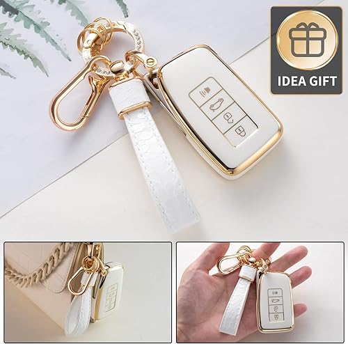 Miniatura 4 de CACARLIKE Funda para llavero VW Volkswagen con llavero VW, compatible con Tiguan Jetta GLI Atlas Cross Sport Arteon Taos SEL Smart Key Protector
