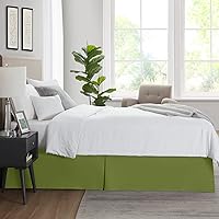 Vista 313 de Nestl - Falda plisada de cama de fácil ajuste, con caída a medida de 14 pulgadas, microfibra suave de doble cepillado, con calidad de hotel