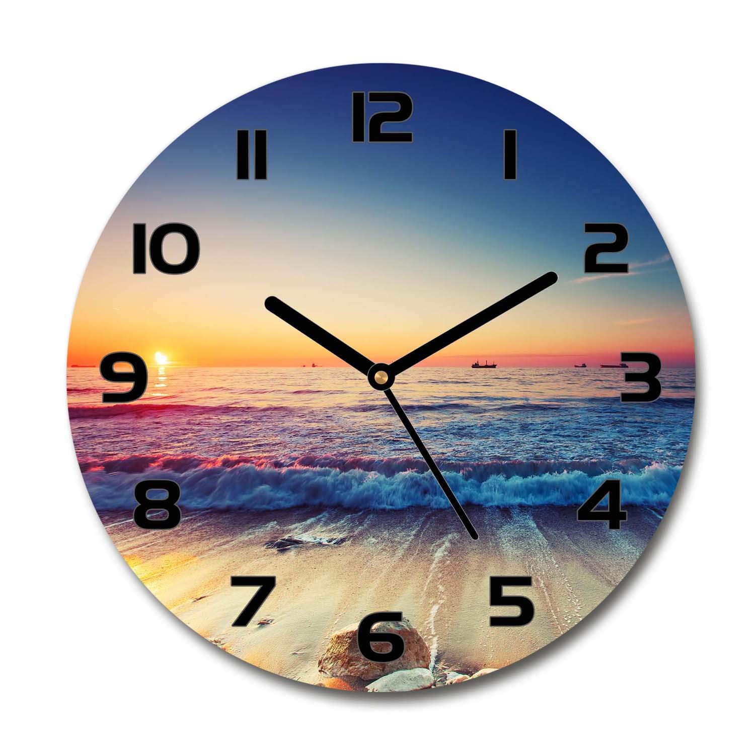 Horloge en verre de sécurité 60x60cm Tulup au design contemporain et finitions premium