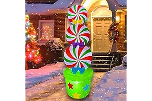 6FT Noel Christmas Inflatables, Illuminated Candy Yard Sign for Enhanced Holiday Ambiance