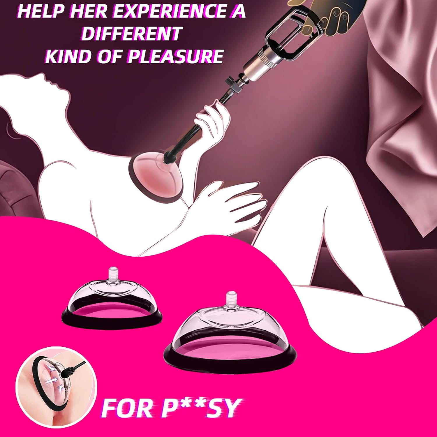 Penis Vacuum Pump Pussy Pump Set，Manual Penis Enlarger Enlargement Extend Pump Air photo 6