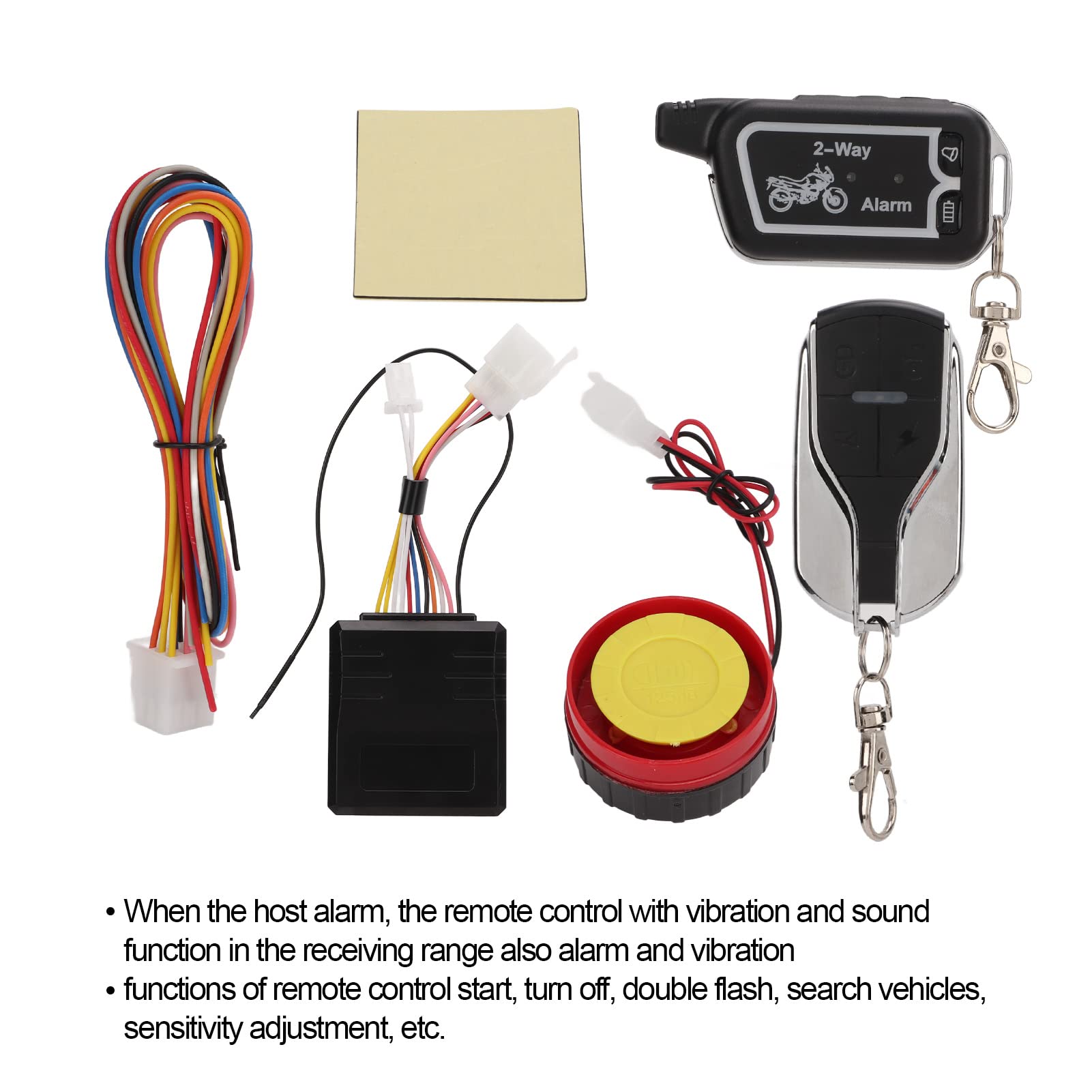 di Allarme Bidirezionale del Motociclo, 12v Moto Anti Furto con Telecomando Vibrazione del Suono Avviso di Visualizzazione LCD Rapina Risparmio Energetico