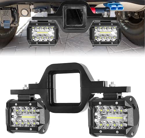 BESTZHEYU 4 Inch Hitch Backup Light with 2 Inch Towing
