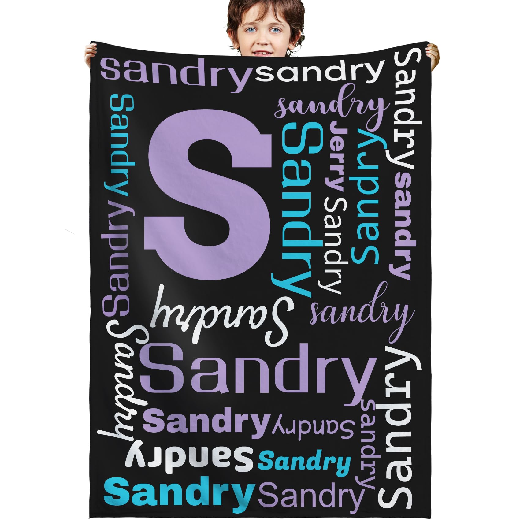XNBTIM Personalised Baby Blanket,Customised Baby Blanket for Newborn,Custom Kids Blanket, Personalized Blankets for Kids adults,Name Blankets Personalized Kids,Birthday Christmas Valentines Day Gift
