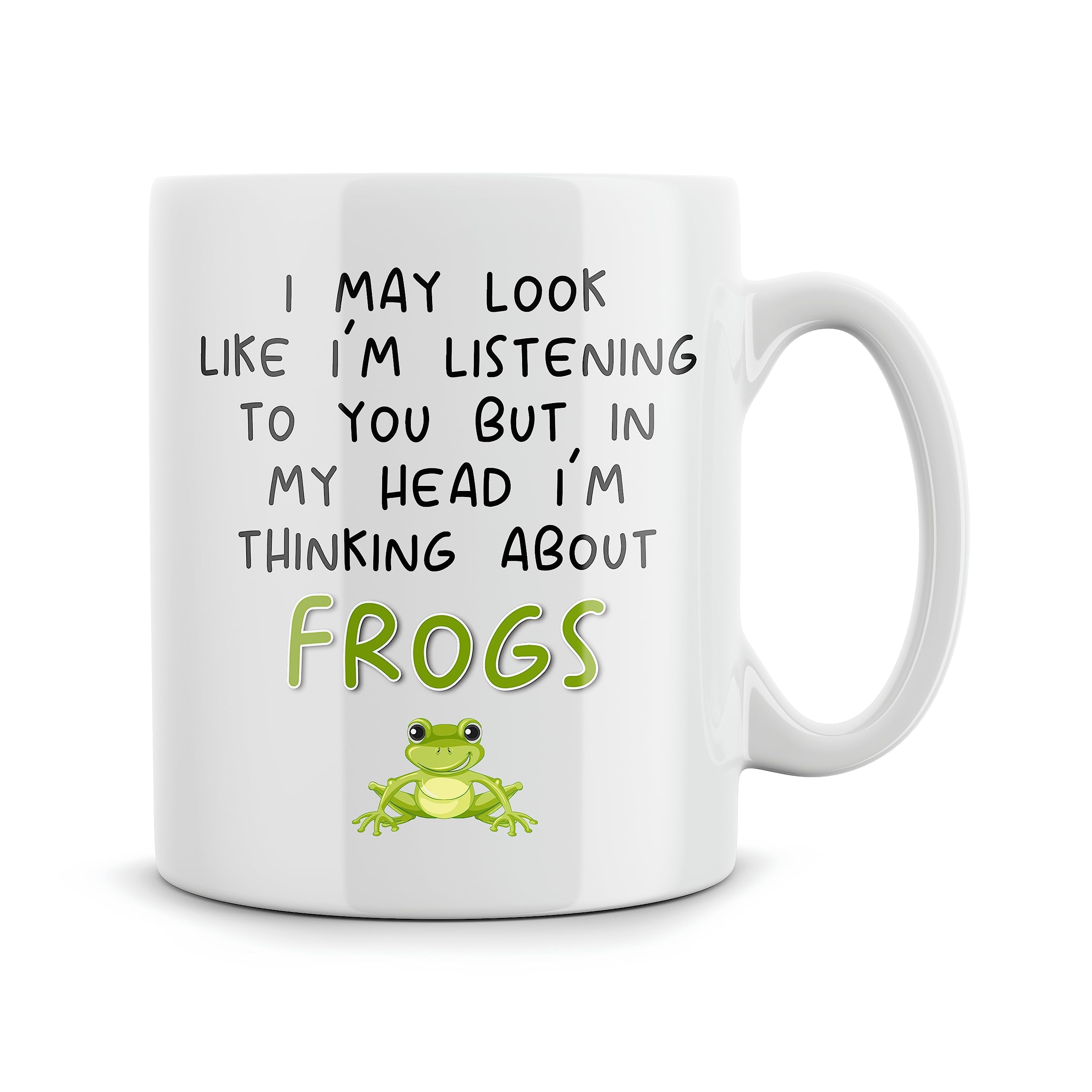 Rib ticklerz - Funny Mugs Crazy Frog Lady Thinking About Frogs Birthday Frog Gift Frog Jokes Frog Lover Cute Frog Gifts for Women Her Men Girls Colleague - MG326