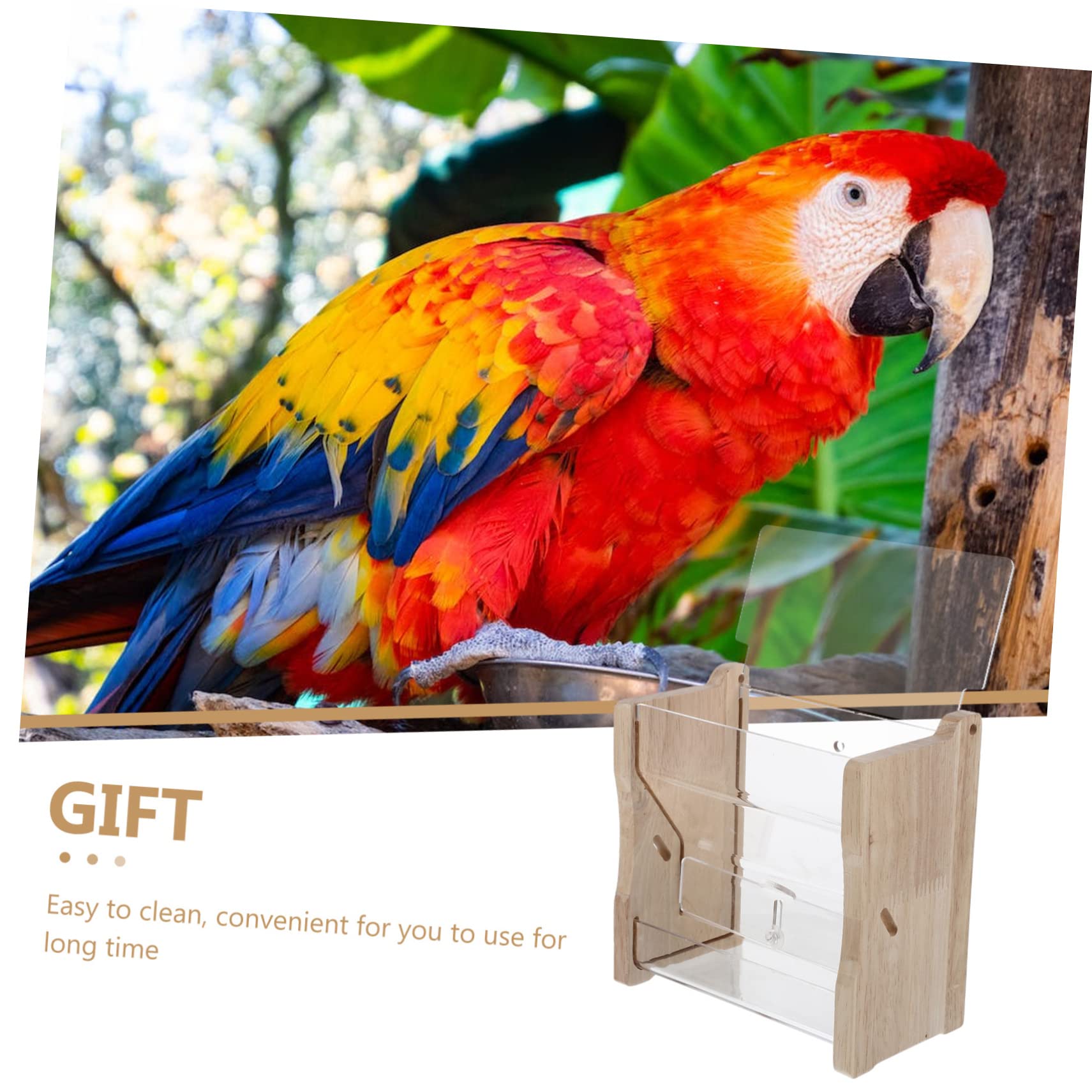 Toyvian Rutin Chicken Automatic Feeder Transparent Multi Use Pet Food Holder for Poultry Parrots and Birds Durable Design for Happy and Healthy Feeding Experience