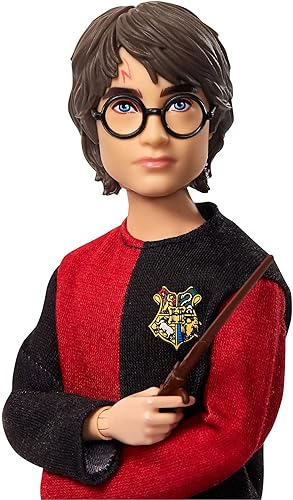Miniatura 4 de Mattel Juego de regalo de 2 unidades de Harry Potter: Voldemort de 12 pulgadas y muñecas de Harry de 10.5 pulgadas con moda y varitas inspiradas en