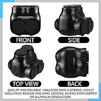 Vista 5 de 5 conectores de cable múltiple aislados, 2 puertos, empalme de entrada única, conectores de alimentación eléctrica, terminales de interconexión