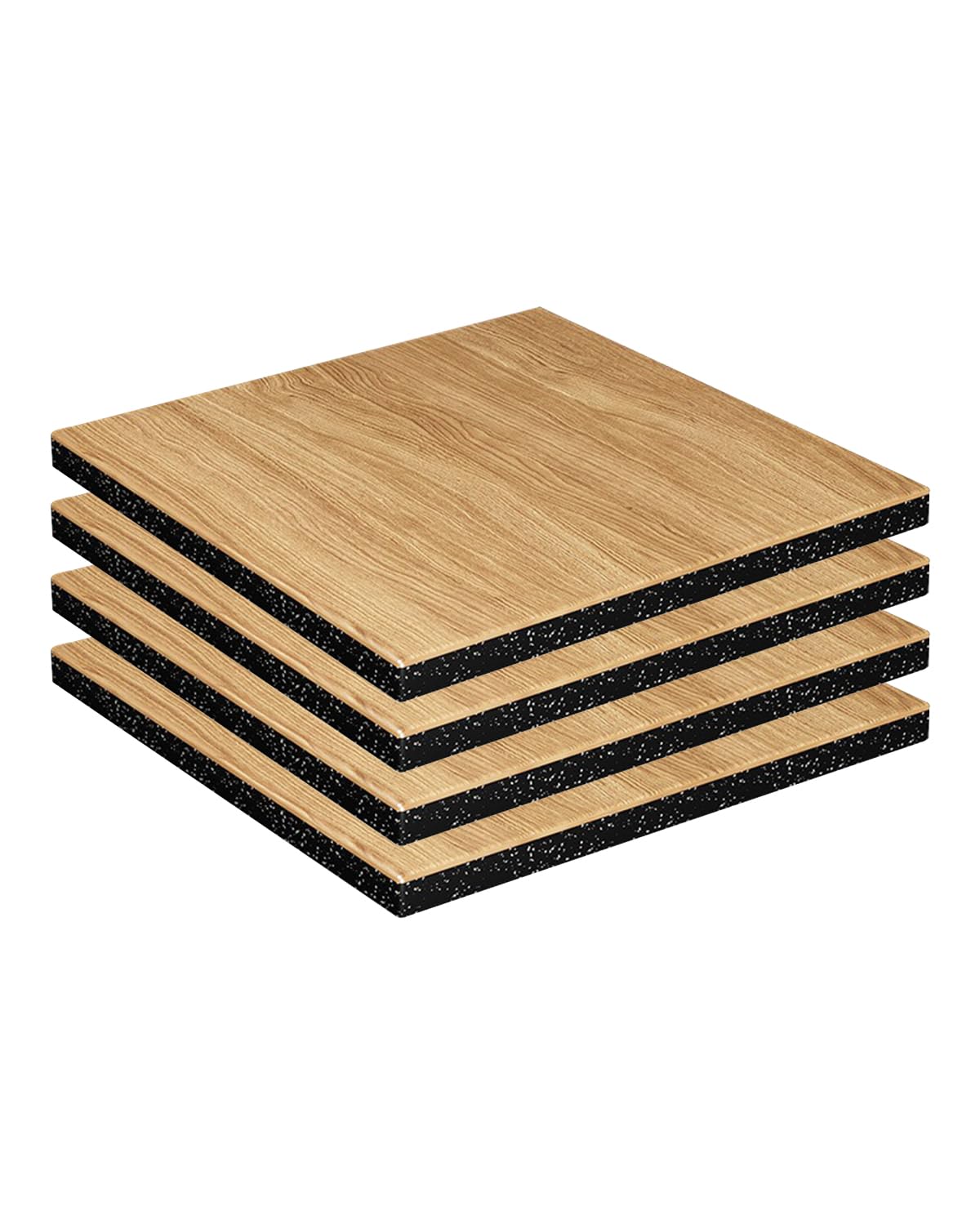 AOVOCO ジムマット 50×50cm 厚さ20mm 4枚セット 衝撃吸収マット エクササイズマット 3層構造 防音 高硬度 キズ防止 床保護 トレーニング ホームジム プロ仕様 連結パーツ付き ナチュラル