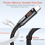 USB C to USB C Cable,3-Pack [4FT+4FT+6.6FT] 240W Type C Fast Charging Cord | Type C to Type C Phone Charger Cable with LED Display for iPhone 17 16 15 Pro Max Plus,MacBook Pro/Air,iPad Pro,Galaxy,Pixel