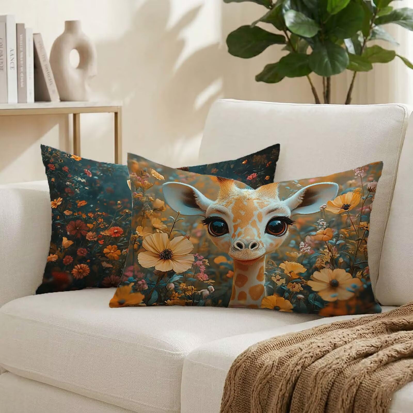 Coussin exterieur impermeable cerf fini les oreillers mouilles lot de 2 housses ete