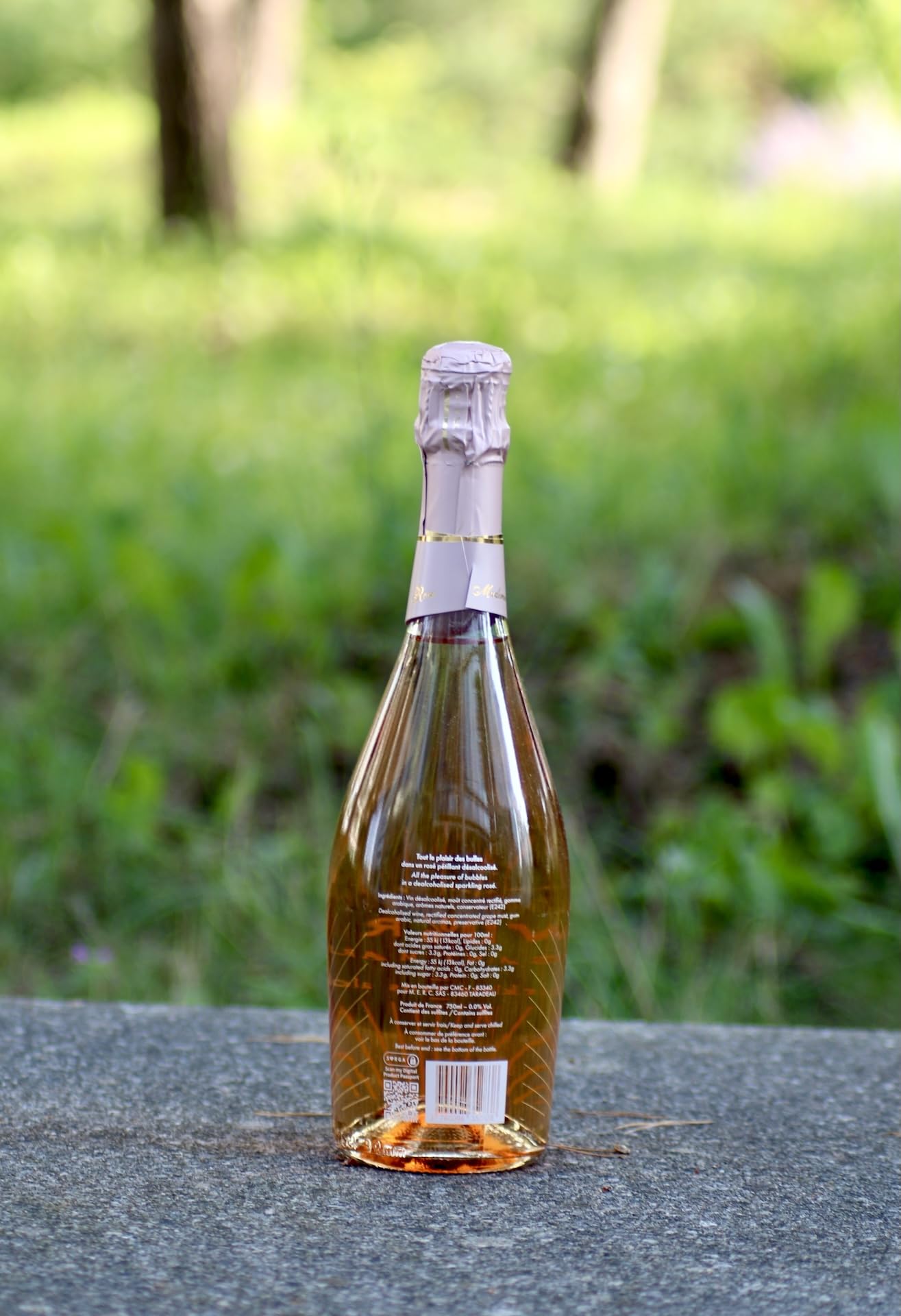 Fav0% rite – Alternative au vin mousseux sans alcool Rosé de Provence, 0,75 l, pétillant et aromatique
