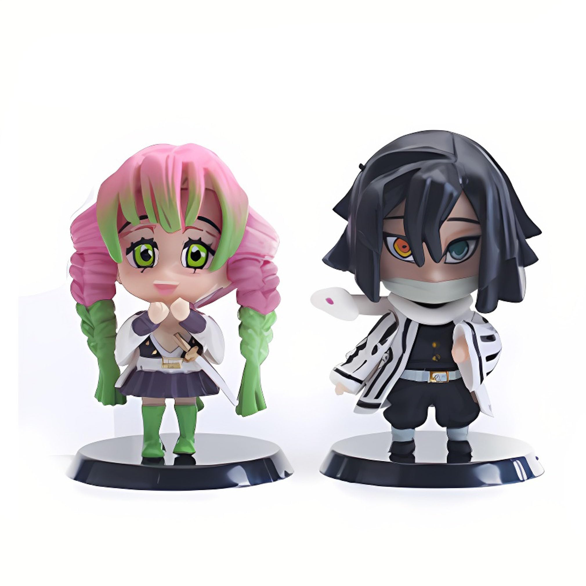 Figurines Mini Anime Demon Slayer – Lot De 10 Personnages Dont Tanjiro, Nezuko, Mitsuri – 6 Cm – PVC - 3