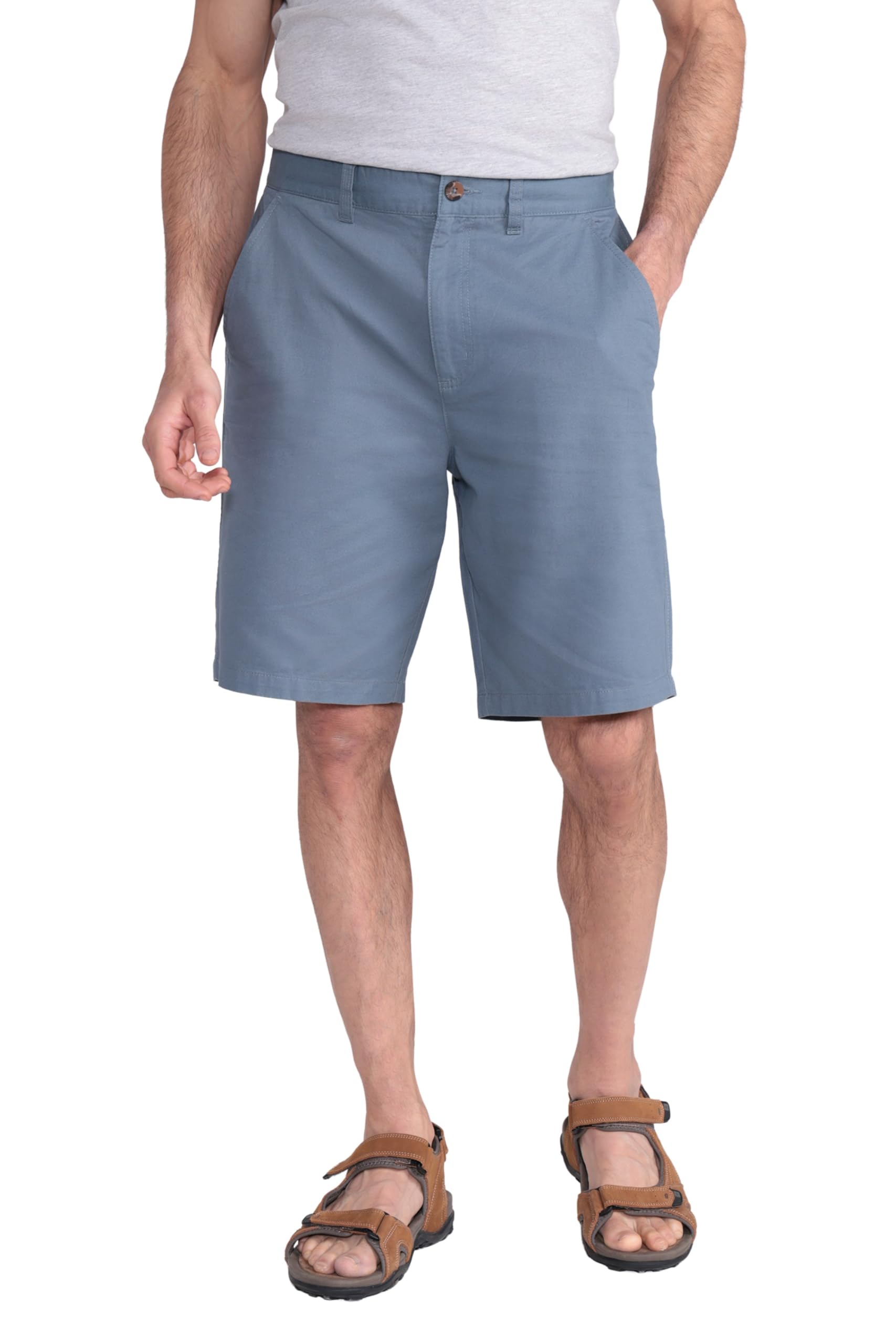 Mountain Warehouse Woods Mens Chino Shorts - Lightweight, Breathable, UPF 50+, Lots of Pockets Short Pants - Spring Summer, Beach, Walking, Hiking & Outdoors Blue W46