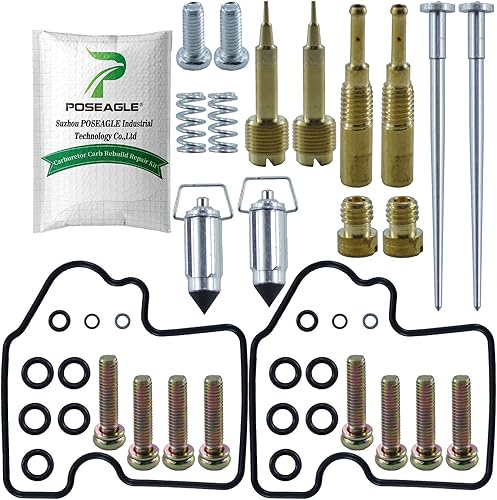 Paquete de 2 kits de reparación de carburador para Kawasaki KFX700 KFX 700 2004-2009