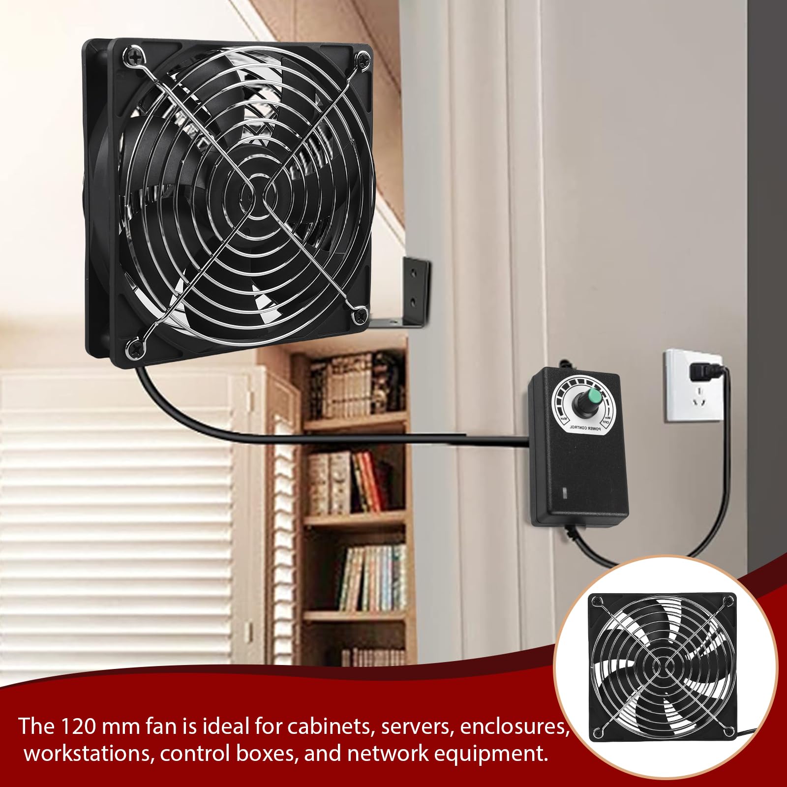 120x25mm Ventilator voor Computerbehuizing met Dubbele