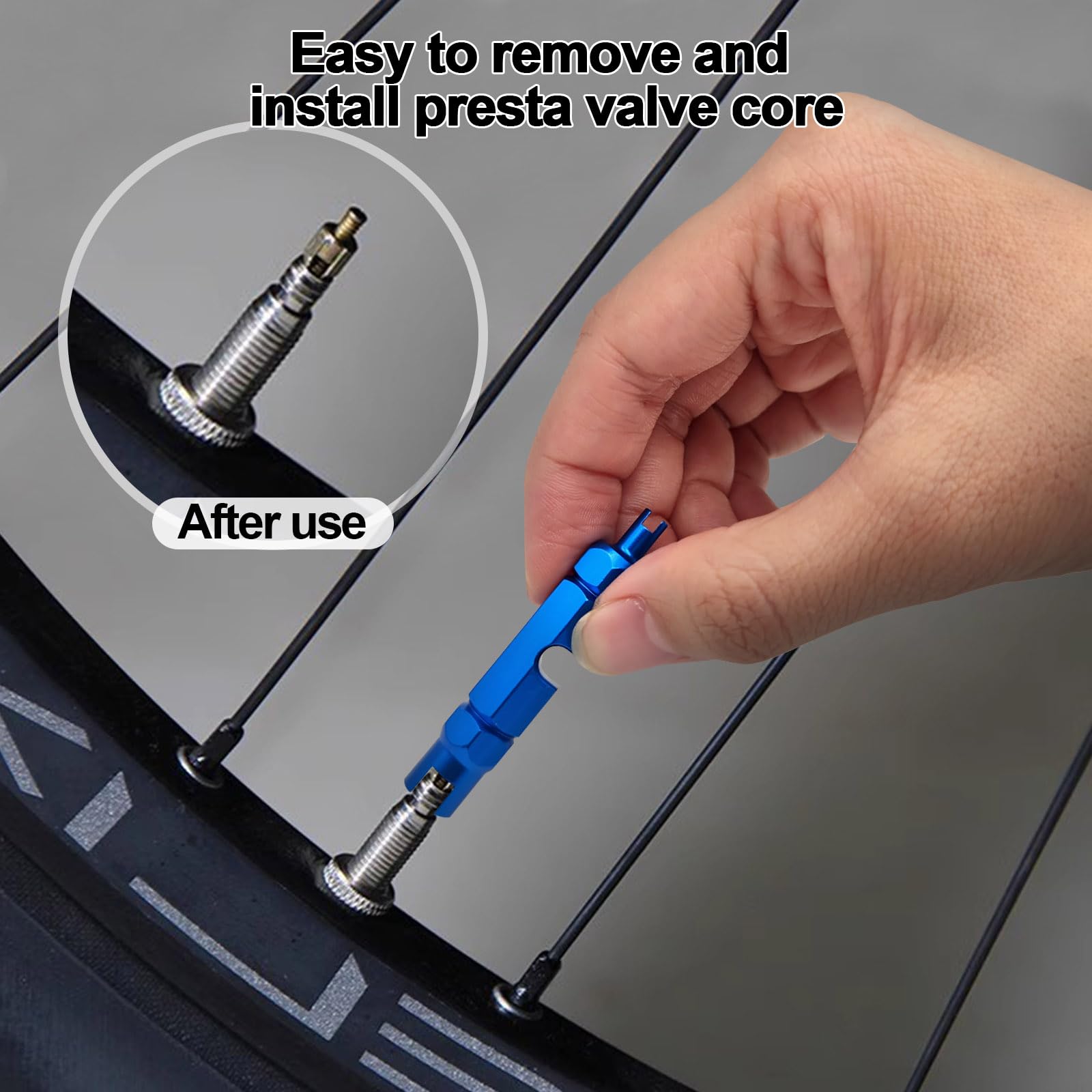 Strumento Per Rimuovere Nucleo Valvola Bicicletta | In Lega Di Alluminio | Portatile | Per Auto, Bici, Moto