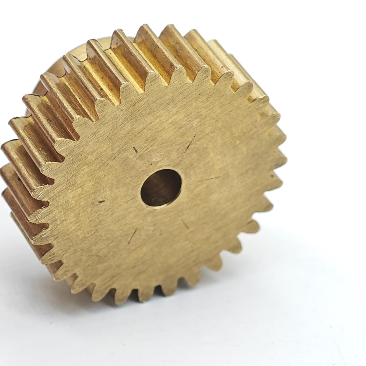 0.6 Module 85 Teeth Straight Teeth Spur Gear Copper 0.6M 85T Cylindrical Gear with Step M3 Screw Mechanical(5mm bore)