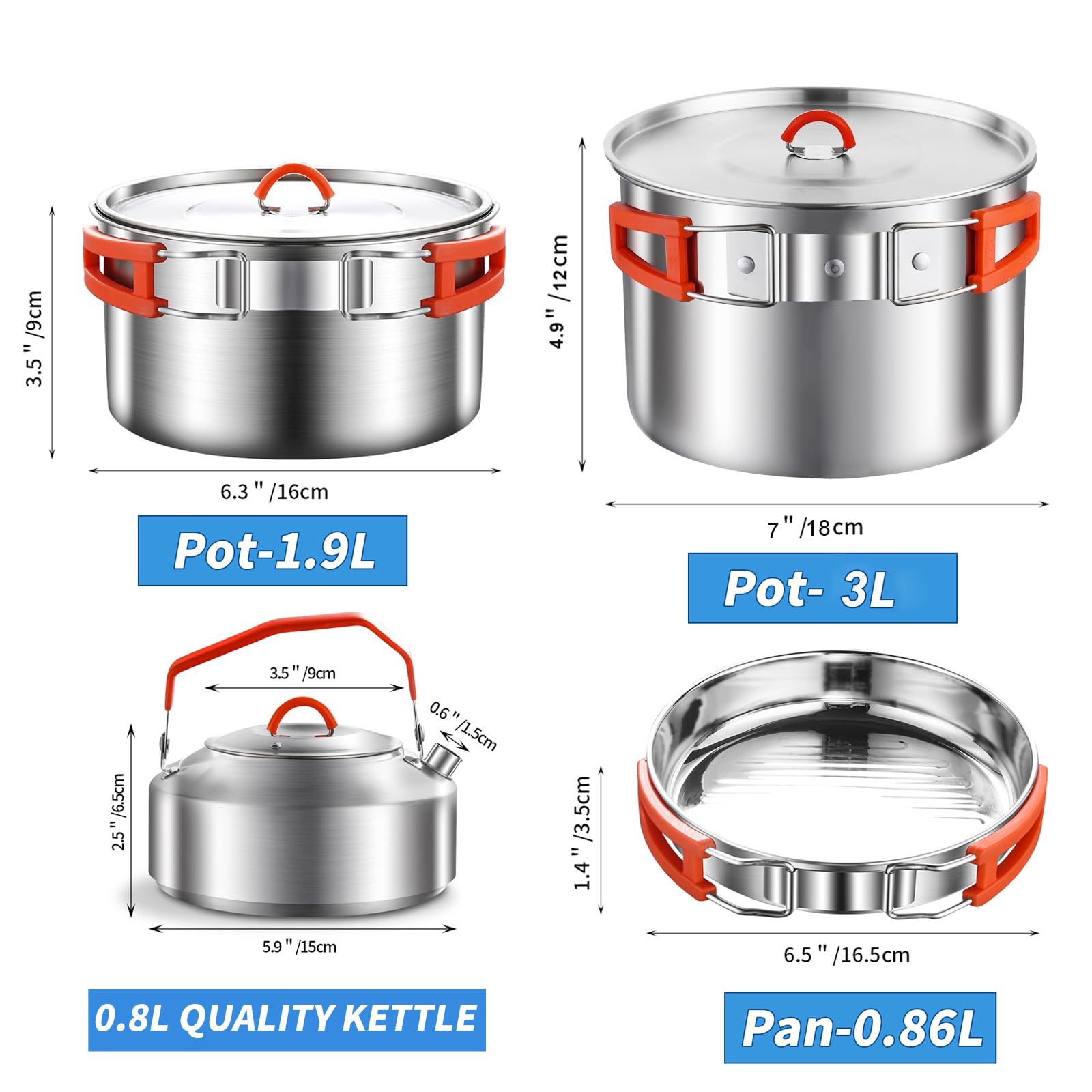 Camping Cookware Set,Camping Cooking Set,304 | Ubuy - View #8